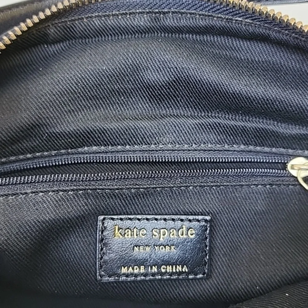 Kate Spade‎ Nylon/Leather Shoulder Purse With Gold Hardware  Black